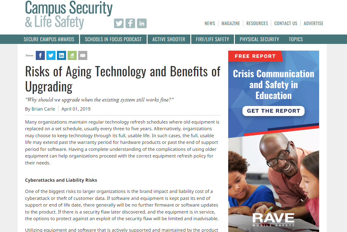 Risks of Aging Technology and Benefits of Upgrading