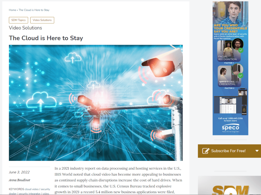 The Cloud is Here to Stay