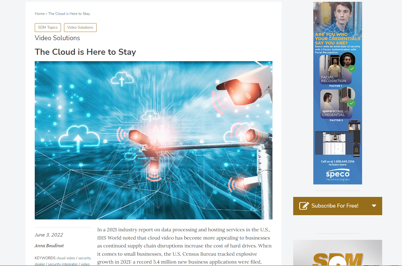 The Cloud is Here to Stay
