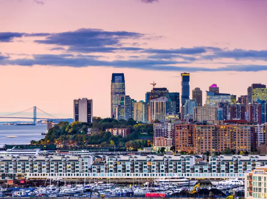 Exchange Place, Jersey City, New Jersey skyline.