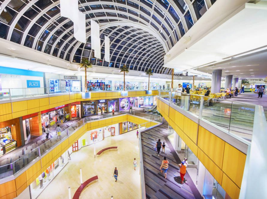 Galleria Dallas. An upscale shopping mall located in north Dallas, Texas. People are shopping.