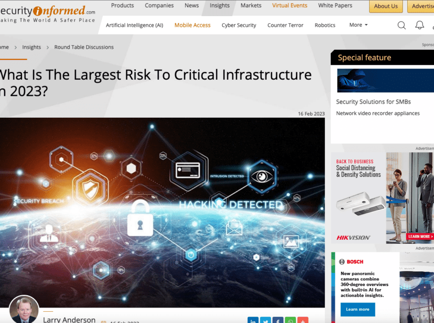 What Is The Largest Risk To Critical Infrastructure In 2023?